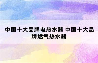 中国十大品牌电热水器 中国十大品牌燃气热水器